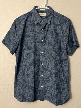 NWOT Hawker Rye Men’s Blue Short-Sleeve Button-Down Shirt | Slim Fit | Size M